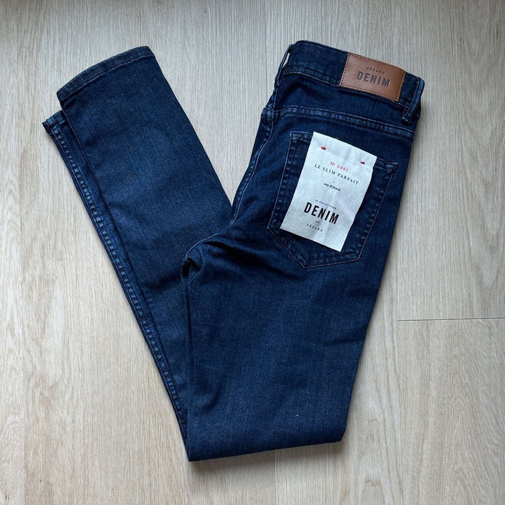 Sezane Le Slim Parfait 27 Indigo NWT